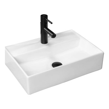 REA-U5000 - Lavabo sobre encimera VALERIA 35,5x50,5 cm cerámica/blanco brillante