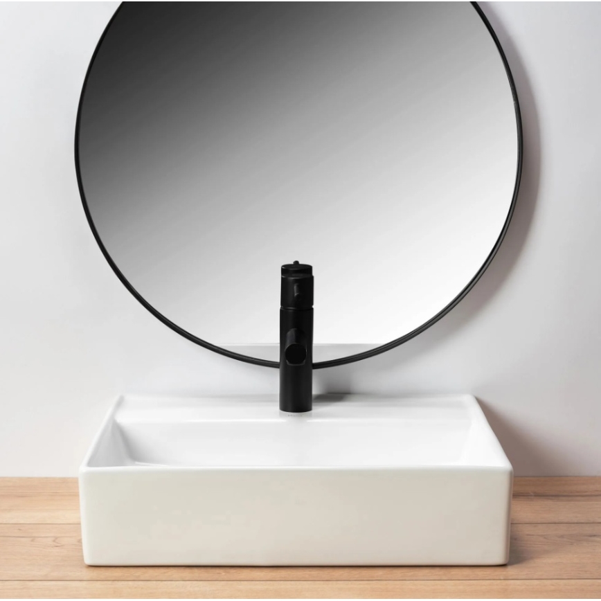 REA-U5000 - Lavabo sobre encimera VALERIA 35,5x50,5 cm cerámica/blanco brillante