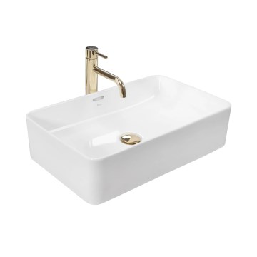 REA-U5055 - Lavabo de encimera BERTA 35,5x56 cm cerámica/blanco brillante