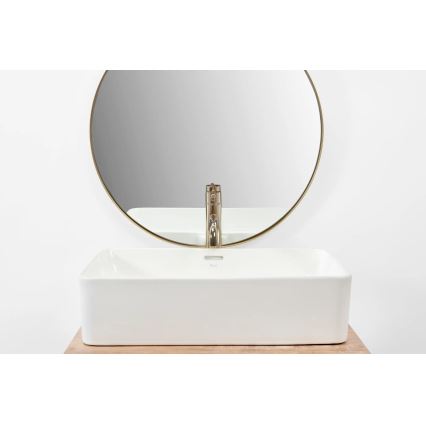 REA-U5055 - Lavabo de encimera BERTA 35,5x56 cm cerámica/blanco brillante