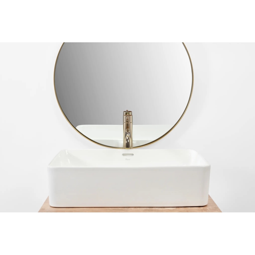 REA-U5055 - Lavabo de encimera BERTA 35,5x56 cm cerámica/blanco brillante