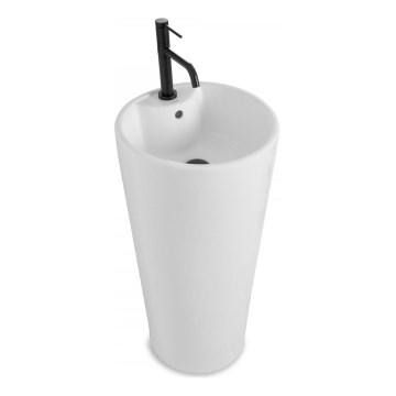 REA-U5635 - Lavabo exento BLANKA 85x40 cm cerámica/blanco brillante