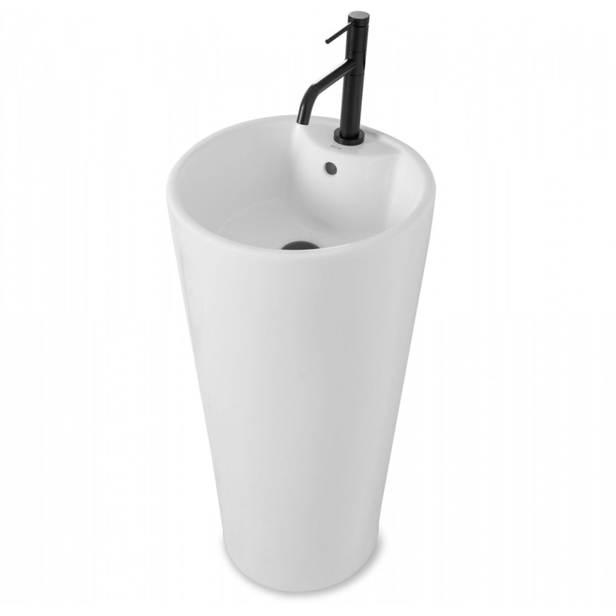 REA-U5635 - Lavabo exento BLANKA 85x40 cm cerámica/blanco brillante