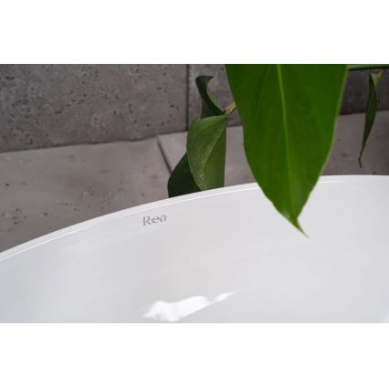 REA-U5660 - Lavabo para encimera MAYA 39x60 cm cerámica/blanco brillante