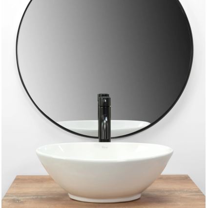 REA-U5804 - Lavabo sobre encimera PAMELA MINI 26,5x40 cm cerámica/blanco brillante