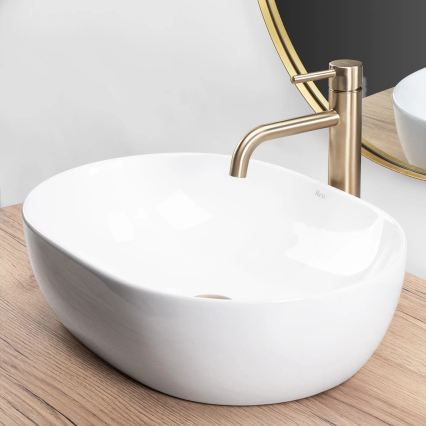 REA-U6022 - Lavabo de encimera LISA 35x49 cm cerámica/blanco brillante