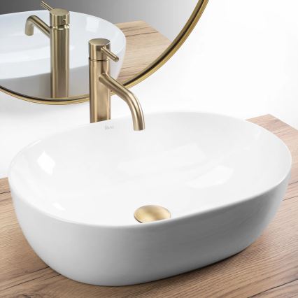 REA-U6022 - Lavabo de encimera LISA 35x49 cm cerámica/blanco brillante