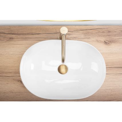 REA-U6022 - Lavabo de encimera LISA 35x49 cm cerámica/blanco brillante