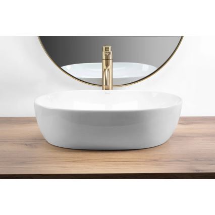 REA-U6022 - Lavabo de encimera LISA 35x49 cm cerámica/blanco brillante