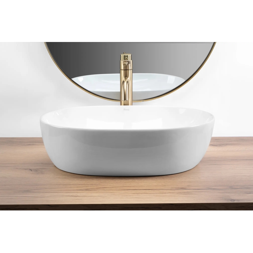 REA-U6022 - Lavabo de encimera LISA 35x49 cm cerámica/blanco brillante