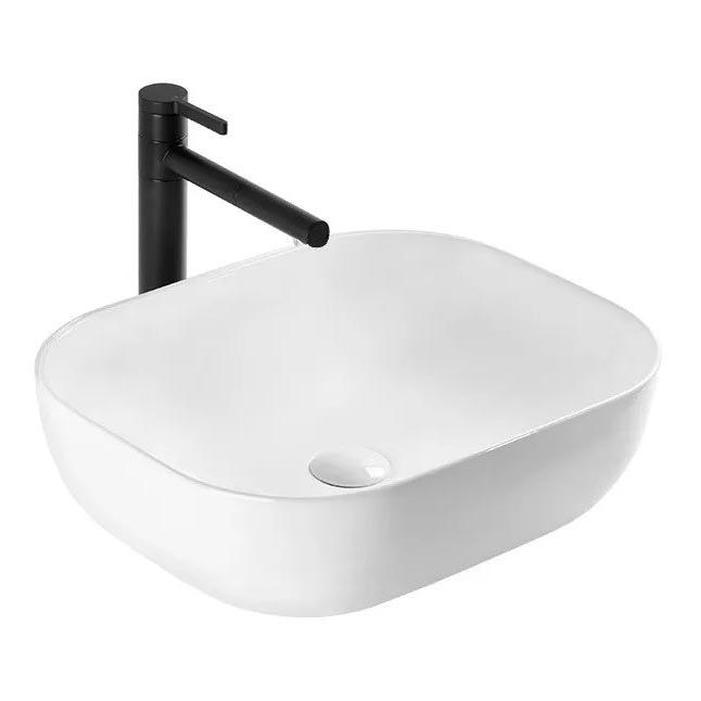 REA-U6300 - Lavabo de encimera MONA SLIM 40x50,5 cm cerámica/blanco brillante