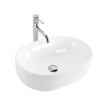 REA-U6366 - Lavabo sobre encimera OKTAWIA 35,5x50 cm cerámica/blanco