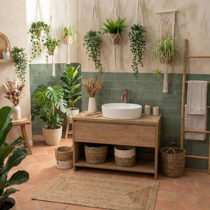 REA-U6370 - Lavabo sobre encimera JOANA 38,5 x 50,5 cm cerámica/blanco brillante