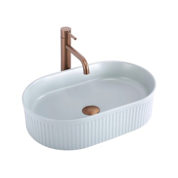 REA-U6375 - Lavabo sobre encimera VANDA 31x49 cm cerámica/azul mate