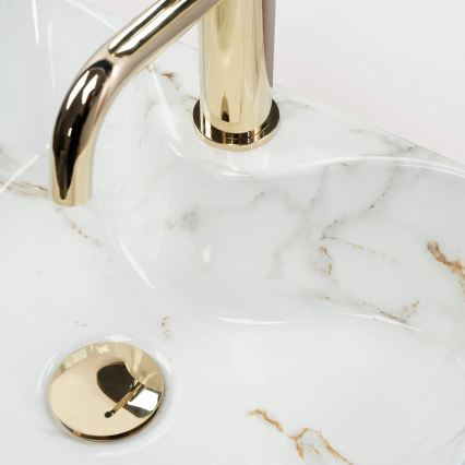 REA-U6504 - Lavabo sobre encimera KELLY MINI 31x41 cm, cerámica con efecto piedra