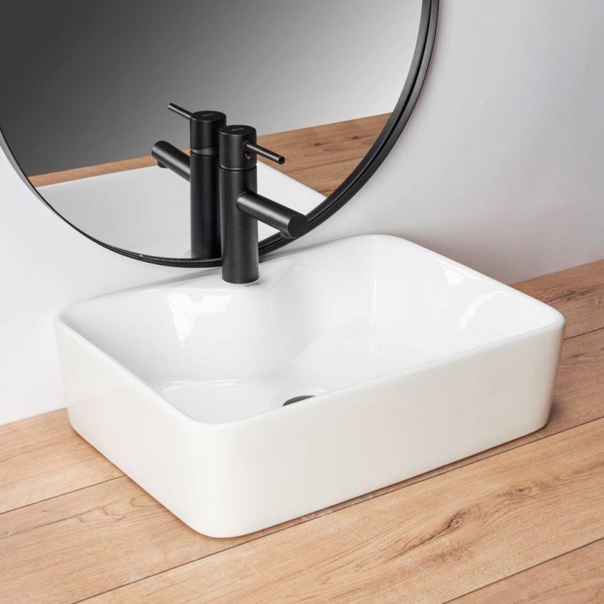 REA-U6524 - Lavabo sobre encimera KELLY 38x49 cm cerámica/blanco brillante