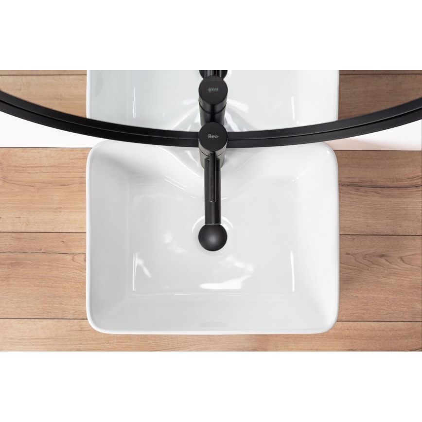 REA-U6524 - Lavabo sobre encimera KELLY 38x49 cm cerámica/blanco brillante