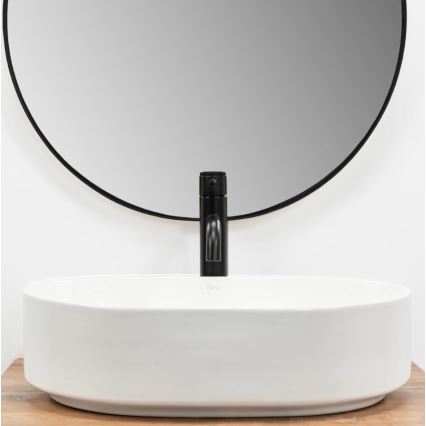 REA-U6563 - Lavabo sobre encimera NADIA 38x50 cm cerámica/blanco brillante