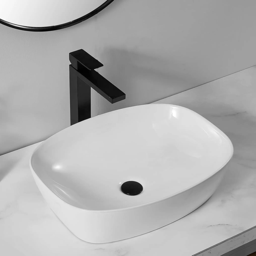 REA-U6616 - Lavabo sobre encimera FREJA 39,5x51 cm cerámica/blanco