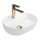 REA-U6617 - Lavabo sobre encimera AURA 30 x 42 cm, cerámica, blanco brillante