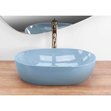 REA-U6620 - Lavabo de encimera LISA 35x49 cm cerámica/azul brillante