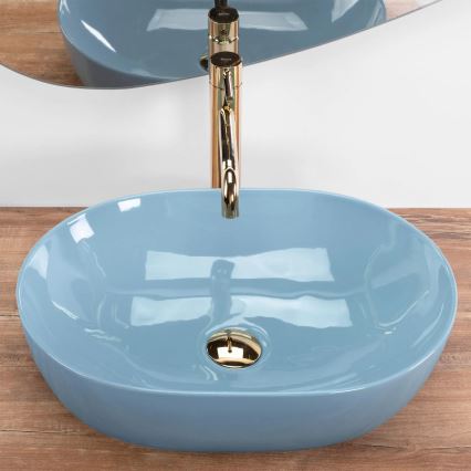 REA-U6620 - Lavabo de encimera LISA 35x49 cm cerámica/azul brillante