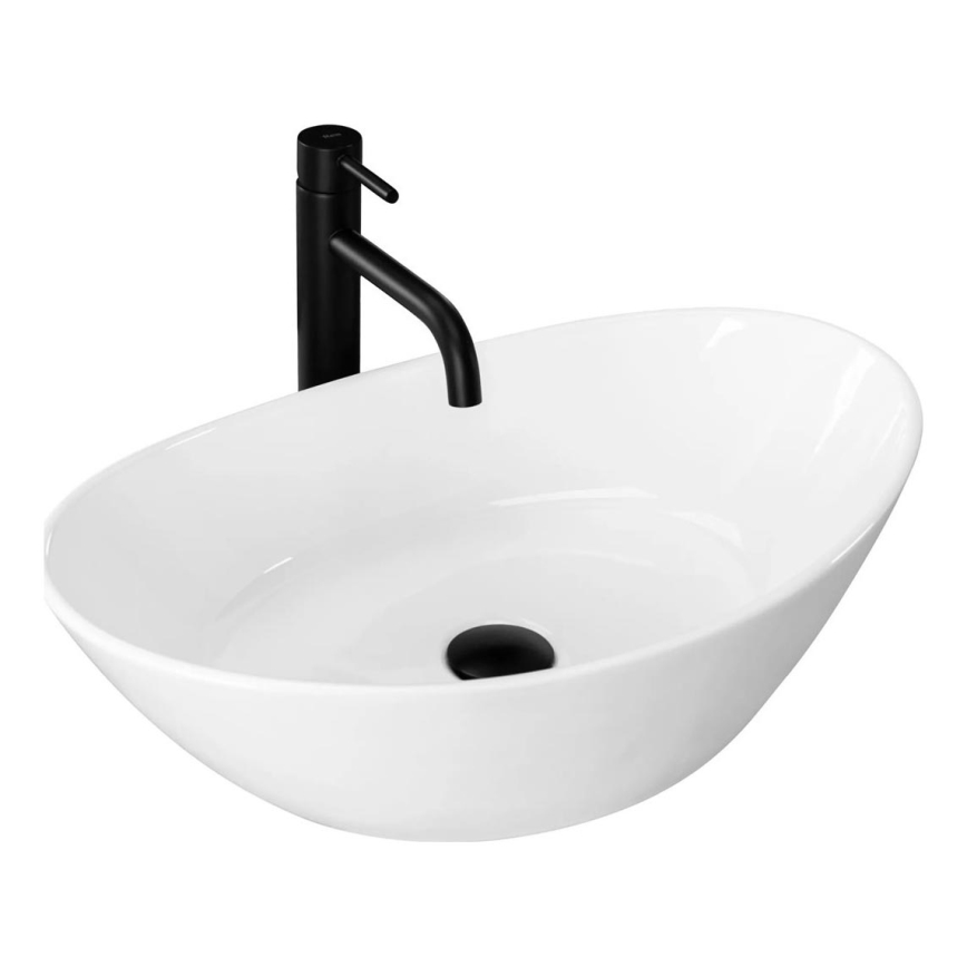 REA-U6801 - Lavabo sobre encimera KATE 33,5x55,5 cm cerámica/blanco brillante