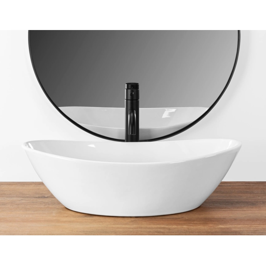 REA-U6801 - Lavabo sobre encimera KATE 33,5x55,5 cm cerámica/blanco brillante