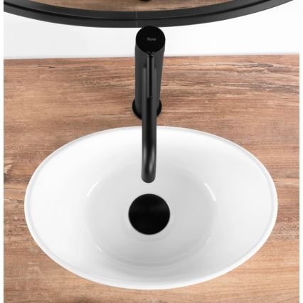 REA-U6803 - Lavabo sobre encimera KATE 24,5x36,5 cm cerámica/blanco brillante