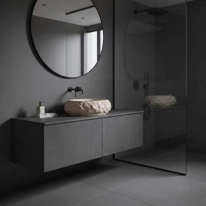 REA-U7347 - Lavabo sobre encimera MIKA 38x50 cm beige/imitación de piedra