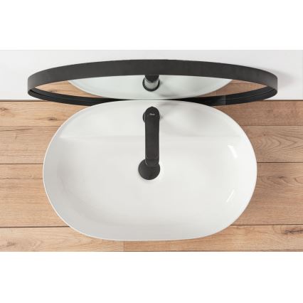 REA-U7900 - Lavabo para encimera AURA 40,5x60,5 cm cerámica/blanco brillante