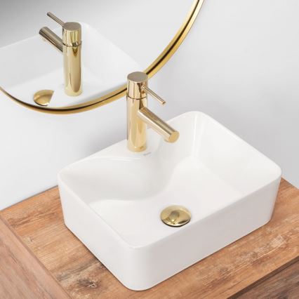 REA-U8196 - Lavabo sobre encimera KELLY MINI 31x41 cm cerámica/blanco brillante