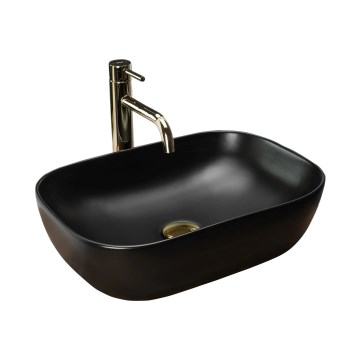REA-U8470 - Lavabo sobre encimera BELINDA 33,5x46,5 cm cerámica/negro mate