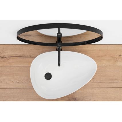 REA-U8536 - Lavabo sobre encimera GRETA 39x56 cm cerámica/blanco brillante