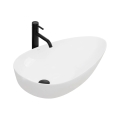REA-U8537 - Lavabo para encimera GRETA 40 x 65,5 cm cerámica/blanco brillante