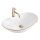 REA-U8570 - Lavabo sobre encimera ROYAL 36x62 cm cerámica/blanco brillante/dorado