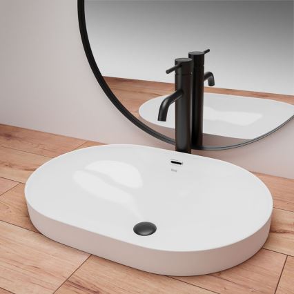 REA-U8700 - Lavabo para encimera ARLETA 42x61,5 cm cerámica/blanco brillante
