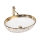 REA-U9650 - Lavabo sobre encimera MARGOT 40x52 cm cerámica/blanco/dorado
