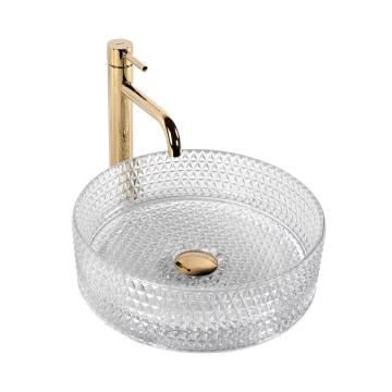 REA-U9670 - Lavabo de encimera CRISTAL 35,5 cm vidrio/transparente