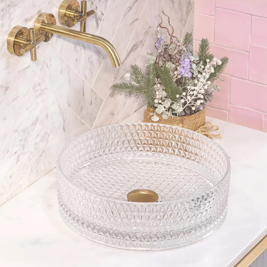 REA-U9670 - Lavabo de encimera CRISTAL 35,5 cm vidrio/transparente