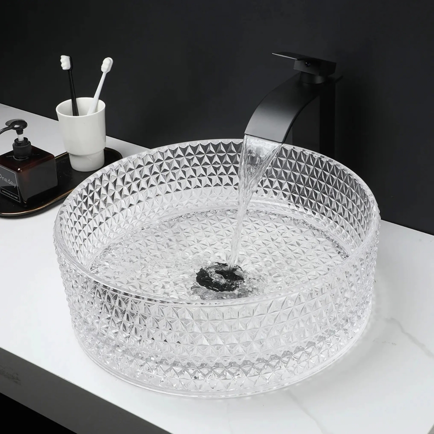 REA-U9670 - Lavabo de encimera CRISTAL 35,5 cm vidrio/transparente
