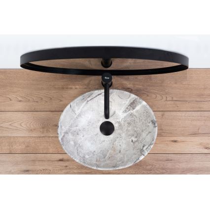 REA-U9908 - Lavabo sobre encimera SOFIA 34,5x41 cm cerámica/imitación de piedra