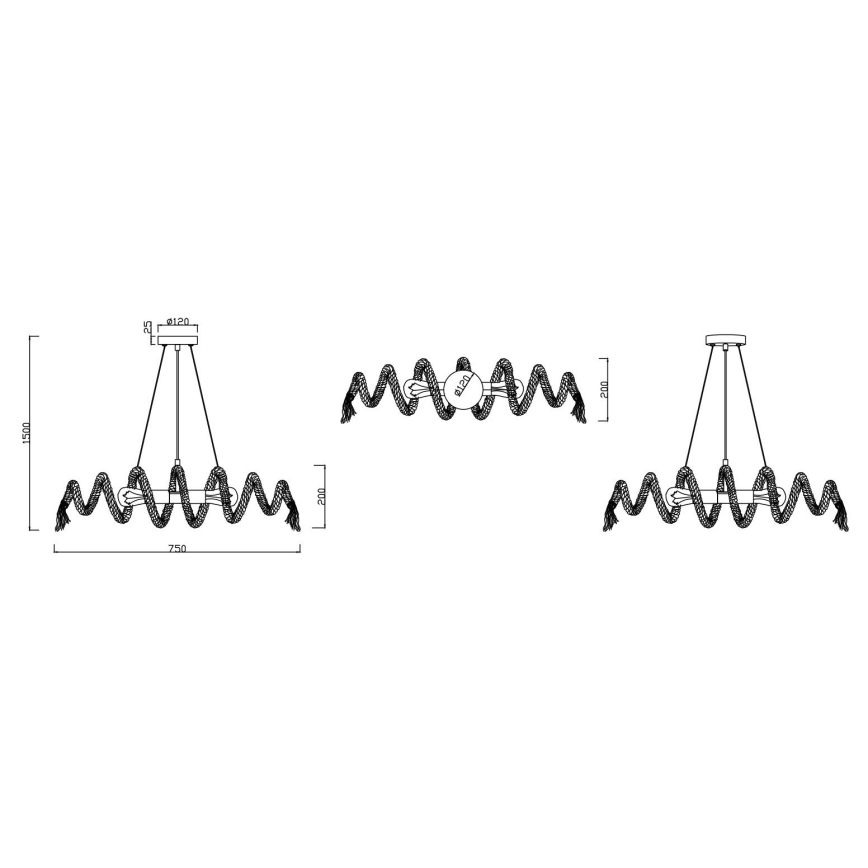 Reality - Lámpara colgante ARI 2xE27/10W/230V