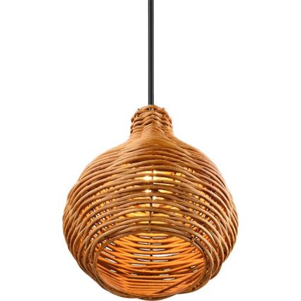 Reality - Lámpara colgante con cable SPROUT 1xE14/40W/230V marrón/ratán