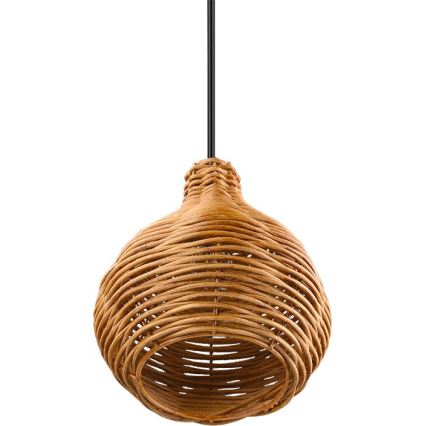 Reality - Lámpara colgante con cable SPROUT 1xE14/40W/230V marrón/ratán