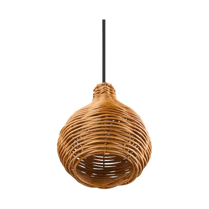 Reality - Lámpara colgante con cable SPROUT 1xE14/40W/230V marrón/ratán