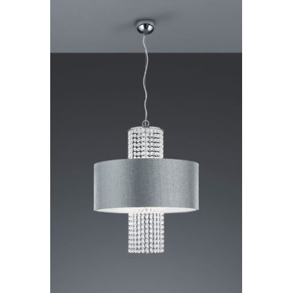 Reality - Lámpara colgante KING 3xE14/28W/230V plata