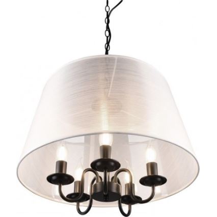 Reality - Lámpara de araña LED con cadena CIMA 5xE14/40W/230V gris