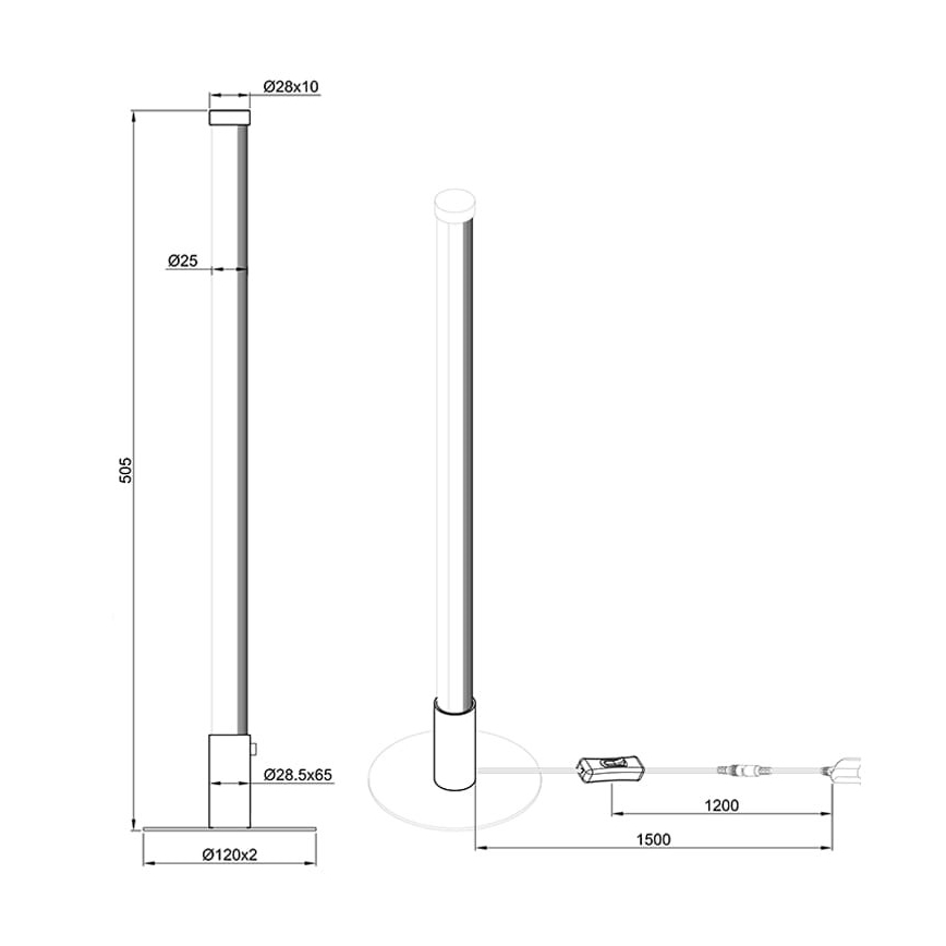 Reality - Lámpara de mesa LED regulable SMARAGD LED/6W/230V 3000-6000K Wi-Fi