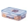 Recipiente de comida LOCK 0,5 l azul/transparente